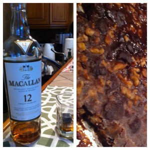 Fine scotch and simple dessert